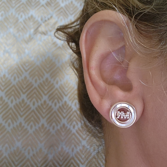 Michael Kors Rose Gold MOP Earrings - Picture 3 of 8